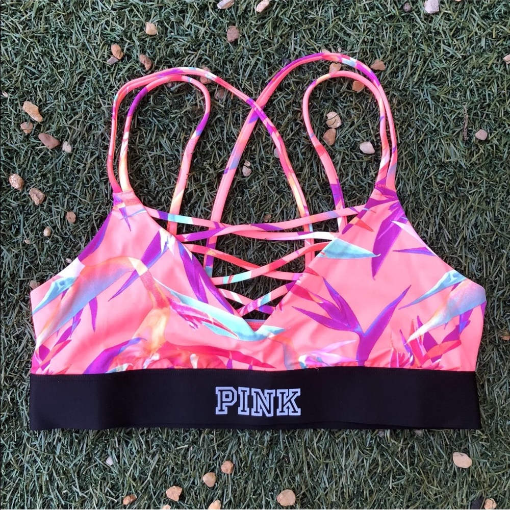 VS PINK Sports Bra Strappy Bralette